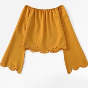 Mustard yellow Crop Top